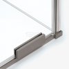 NEW TRENDY Drzwi wnękowe SMART GUNMETAL BRUSHED 1D U 170x200 szkło czyste 8mm Active Shield 2.0 - WIESZAK EXK-7831